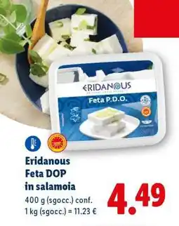 Lidl Eridanous Feta DOP in salamoia offerta