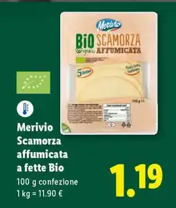 Lidl Merivio Scamorza affumicata a fette bio offerta