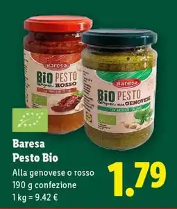 Lidl Baresa Pesto Bio offerta