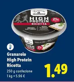 Lidl Granarolo High Protein ricotta offerta
