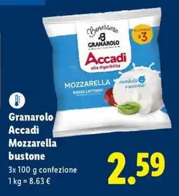Lidl Granarolo Accadì Mozzarella bustone offerta
