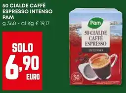 Pam 50 cialde caffè espresso intenso PAM offerta