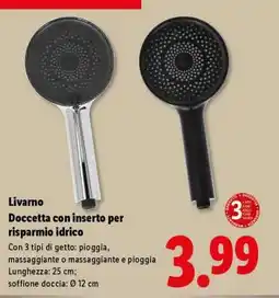 Lidl Livarno Doccetta con inserto per risparmio idrico offerta