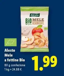 Lidl Alesto Mele a fettine Bio offerta
