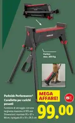 Lidl Parkside Performance Cavalletto per carichi pesanti offerta