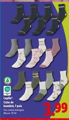 Lidl Lupilu Calze da bambini, 7 paia offerta