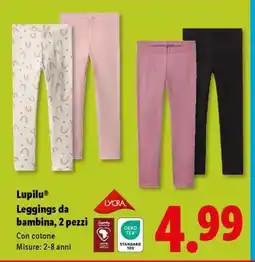 Lidl lupilu Leggings da bambina, 2 pezzi offerta