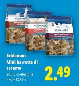 Lidl Eridanous Mini barrette di sesamo offerta