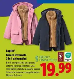 Lidl lupilu Giacca invernale 3 in 1 da bambini offerta