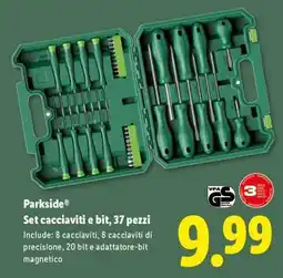 Lidl PARKSIDE Set cacciaviti e bit, 37 pezzi offerta