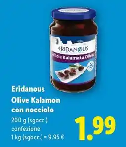 Lidl Eridanous Olive Kalamon con nocciolo offerta