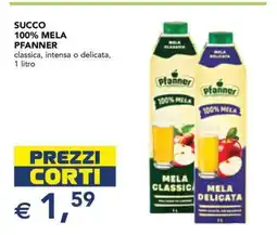 Esselunga SUCCO 100% MELA PFANNER offerta
