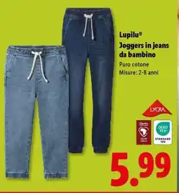 Lidl Lupilu Joggers in jeans da bambino offerta
