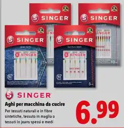 Lidl SINGER Aghi per macchina da cucire offerta
