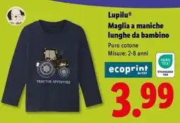 Lidl Lupilu Maglia a maniche lunghe da bambino offerta