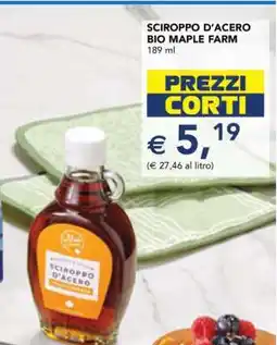 Esselunga Sciroppo d'Acero Bio Maple Farm offerta