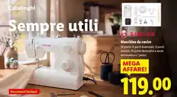 Lidl SINGER MACCHINA DA CUCIRE offerta