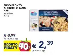 Esselunga SUGO PRONTO AI FRUTTI DI MARE ARBI offerta