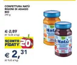 Esselunga CONFETTURA NATÙ RIGONI DI ASIAGO BIO offerta