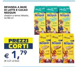 Esselunga Bevanda a base di latte e cacao Nesquik offerta