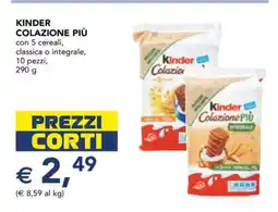 Esselunga KINDER COLAZIONE PIÙ offerta