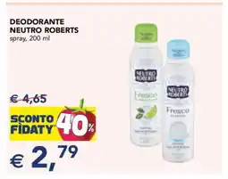 Esselunga DEODORANTE NEUTRO ROBERTS offerta