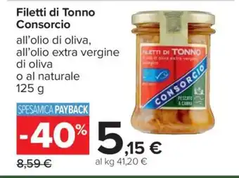Carrefour FILETTI DI TONNO CONSORCIO offerta