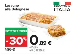 Carrefour Lasagne alla Bolognese offerta