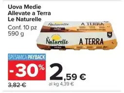 Carrefour Uova Medie Allevate a Terra Le Naturelle offerta