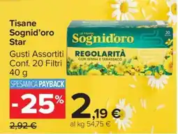 Carrefour Tisane Sognid’oro Star offerta