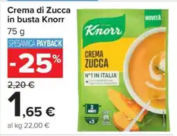 Carrefour Crema di Zucca in busta Knorr offerta