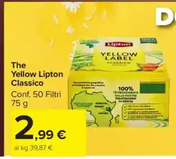 Carrefour The Yellow Lipton Classico offerta