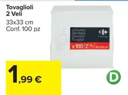Carrefour Tovaglioli 2 Veli offerta