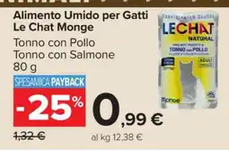 Carrefour Alimento Umido per Gatti Le Chat Monge offerta