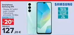 Carrefour Smartphone Samsung A16 offerta