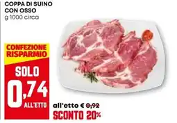 Pam Coppa di suino con osso offerta