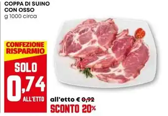 Pam Coppa di suino con osso offerta