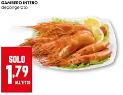 Pam Gambero intero decongelato offerta