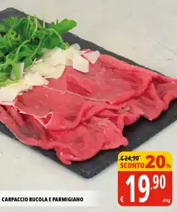 Tigros Carpaccio rucola e parmigiano offerta