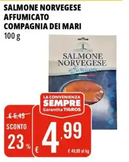 Tigros Salmone norvegese affumicato compagnia DEI MARI offerta