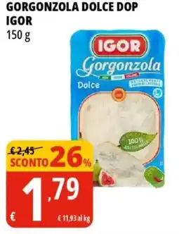 Tigros Gorgonzola dolce dop IGOR offerta