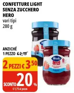 Tigros Confetture light senza zucchero HERO offerta