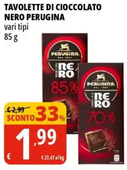 Tigros Tavolette di cioccolato nero PERUGINA offerta