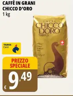 Tigros Caffè in grani CHICCO D'ORO offerta