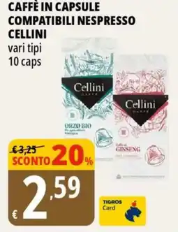 Tigros Compatibili nespresso CELLINI offerta