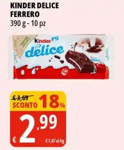 Tigros Kinder delice FERRERO offerta
