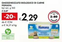 Bennet Omogeneizzato biologico di carne HUMANA offerta