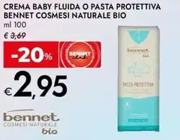 Bennet Crema baby fluida o pasta protettiva bennet cosmesi naturale bio offerta