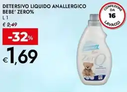 Bennet Detersivo liquido anallergico bebe' zero% offerta