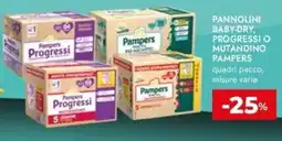 Bennet Pannolini baby-dry, progressio mutandino pampers quadri pacco offerta